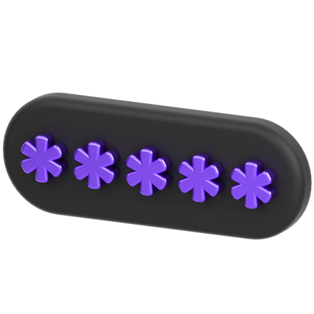 Pin Code  3D Icon