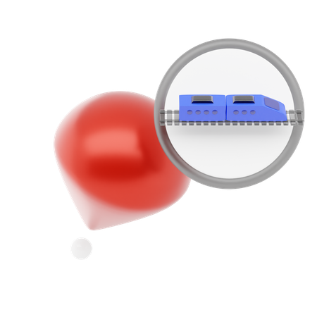Pin de la estación de tren  3D Icon