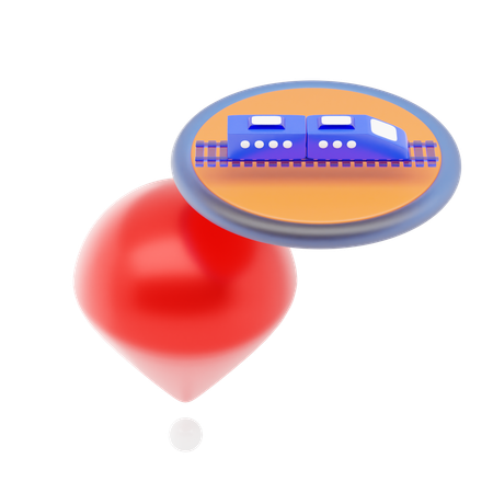 Pin de la estación de tren  3D Icon