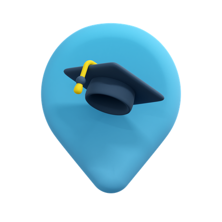 Pin de localização da escola  3D Icon