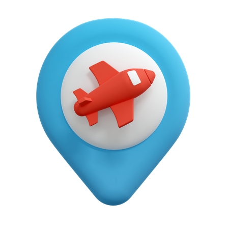 Pino de localização do avião  3D Icon