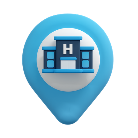 Pin de localização do hotel  3D Icon