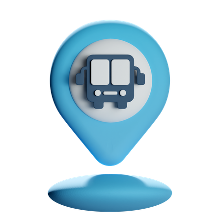 Pino de localização do ônibus  3D Icon