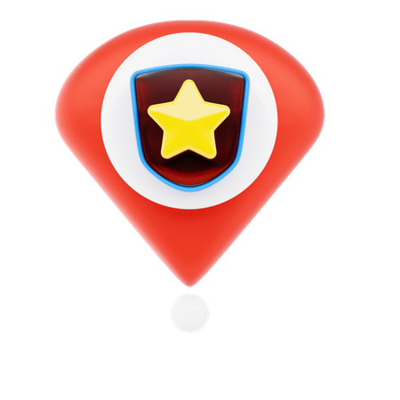 Pin de policía  3D Icon