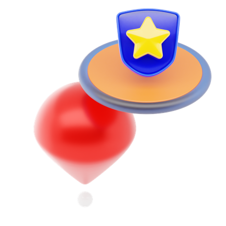 Pin de policía  3D Icon
