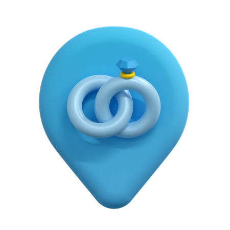 Pin de ubicación de la boda  3D Icon