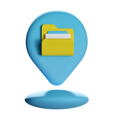 Pin de ubicación de carpeta  3D Icon