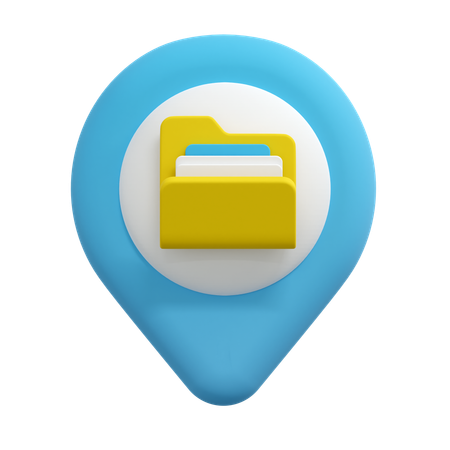 Pin de ubicación de carpeta  3D Icon