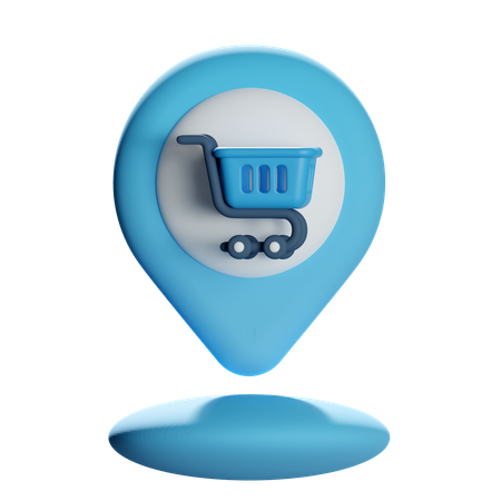 Pin de ubicación de compras  3D Icon