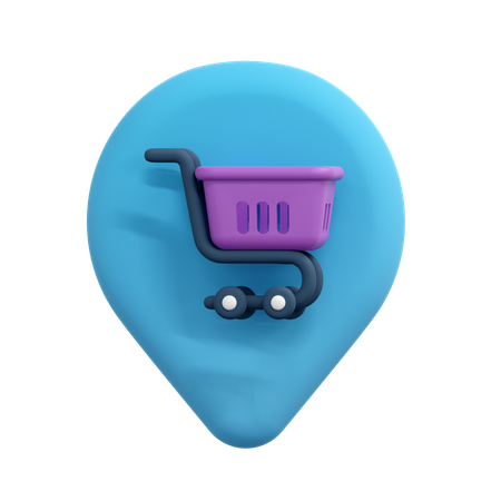 Pin de ubicación de compras  3D Icon