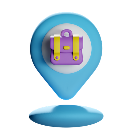 Pin de ubicación del maletín  3D Icon
