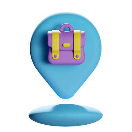 Pin de ubicación del maletín  3D Icon