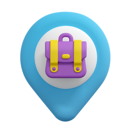 Pin de ubicación del maletín  3D Icon