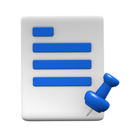Pin File  3D Icon