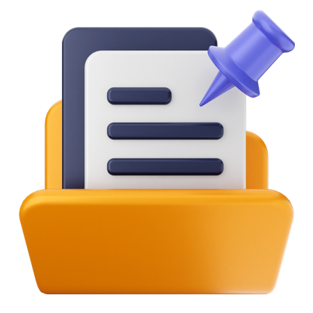 Pin Folder  3D Icon