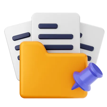 Pin Folder  3D Icon