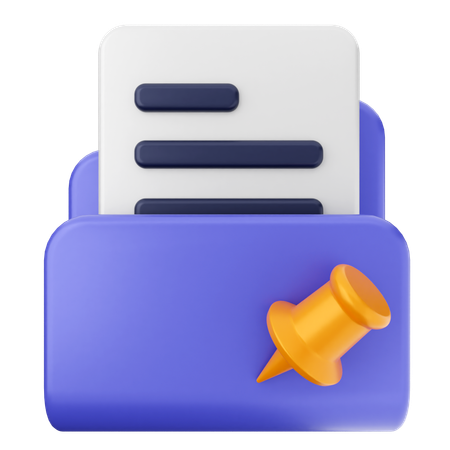 Pin Folder  3D Icon