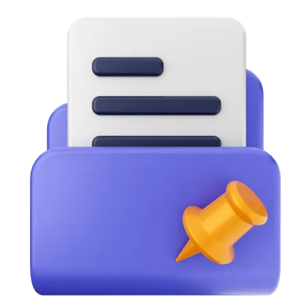 Pin Folder  3D Icon