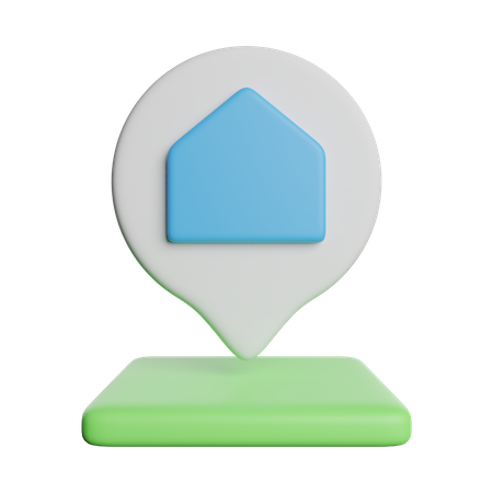 Pin Home  3D Icon