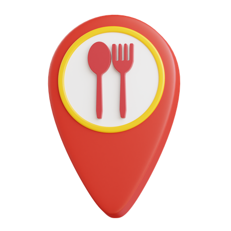 Pin de localização do restaurante  3D Icon