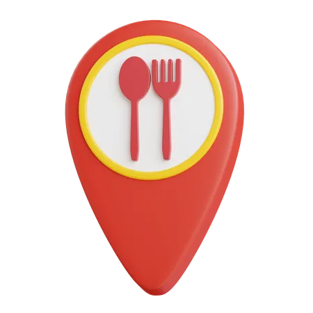 Pin de localização do restaurante  3D Icon