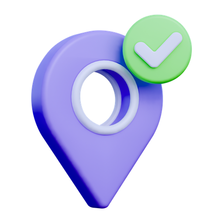 Pin Location Done  3D Icon