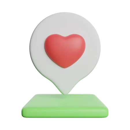 Pin Love  3D Icon