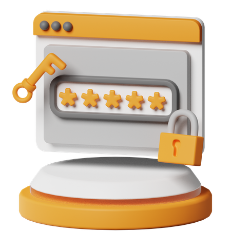 Pin Password  3D Icon