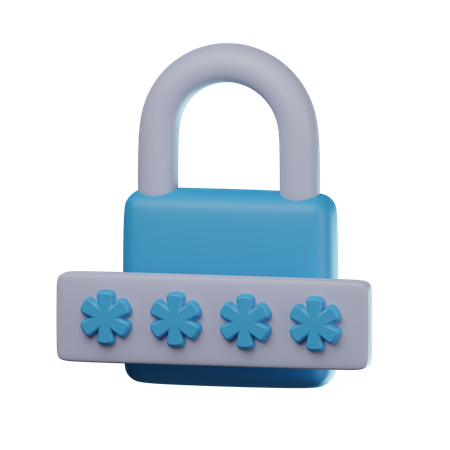 Pin Password  3D Icon