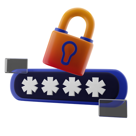 Pin Password  3D Icon