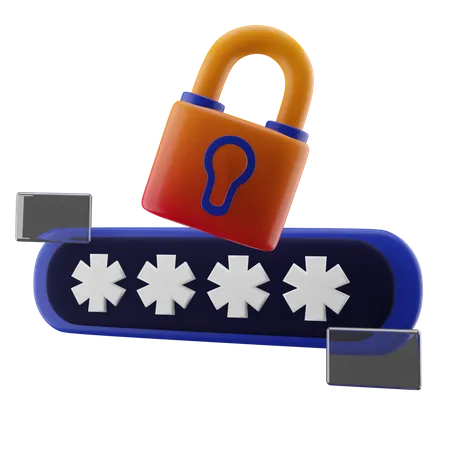 Pin Password  3D Icon