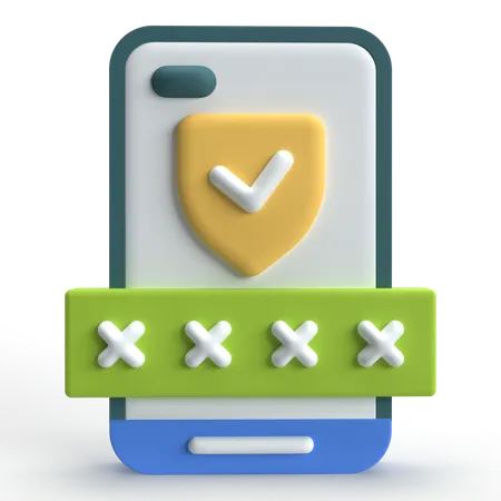 Pin Security  3D Icon