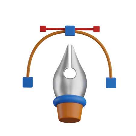 Pin spline  3D Icon