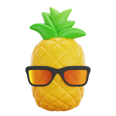 Piña con gafas de sol  3D Icon