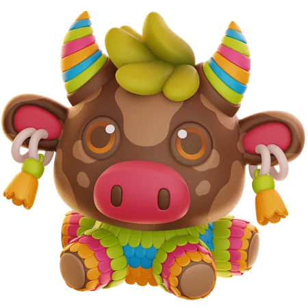 Piñata de búfalo  3D Icon