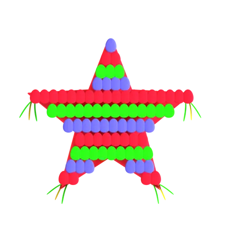 Estrela pinata  3D Icon