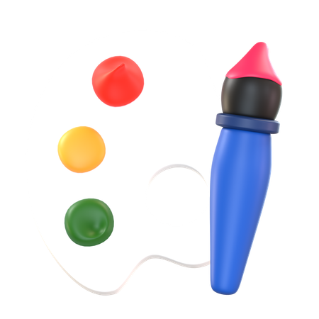 Pinceau  3D Icon