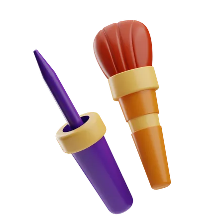 Pinceau de maquillage  3D Icon