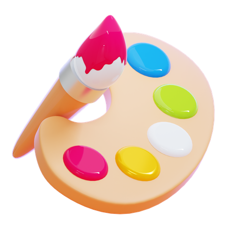 PINCEAU ET PALETTE  3D Icon