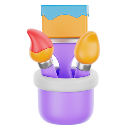 Pinceaux  3D Icon