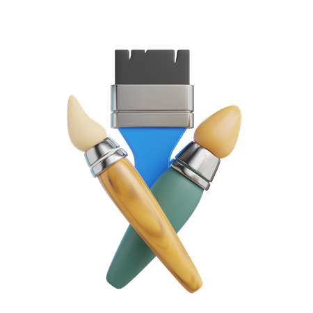 Pinceaux  3D Icon