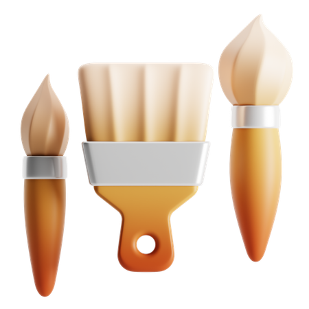 Pinceaux  3D Icon