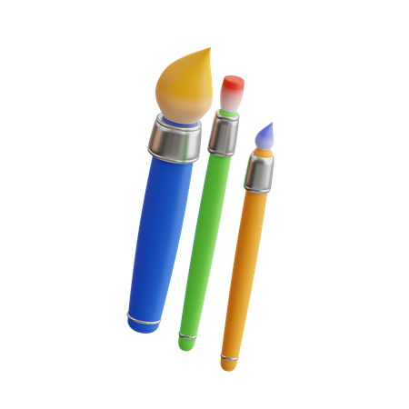 Pinceaux de couleur  3D Icon