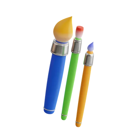 Pinceaux de couleur  3D Icon