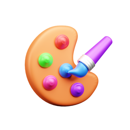 Pincel  3D Icon