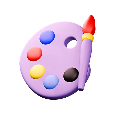 Cepillo de pintura  3D Icon