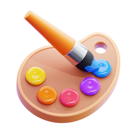 Pincel  3D Icon