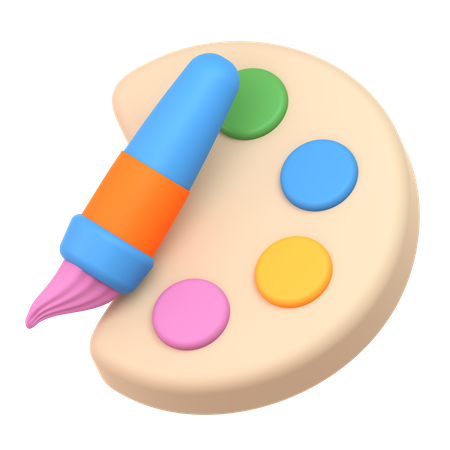 Pincel  3D Icon