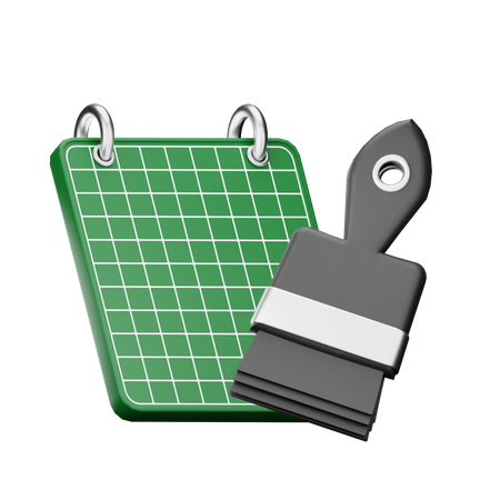 Pincel  3D Icon