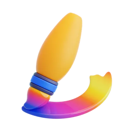 Pincel colorido  3D Icon